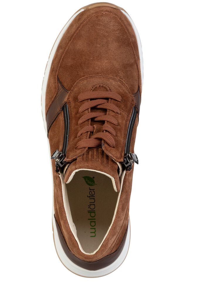 Waldl&auml;ufer, comfortabele dameslaarzen, breedte H, met uitneembaar voetbed COGNAC