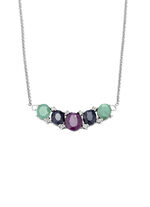 Kleurrijke elegantie: ketting met echte edelstenen 