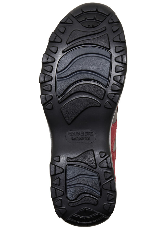 Waldläufer, sportieve dames veterschoenen, breedte H, met uitneembaar voetbed GRANAATROOD-ZWART-GRIJS