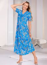 Nachthemd, enkellang, met rijkelijk motiefkant 