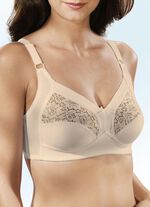 Naturana 2-pack bh met kant in de bovencups WIT, POEDER