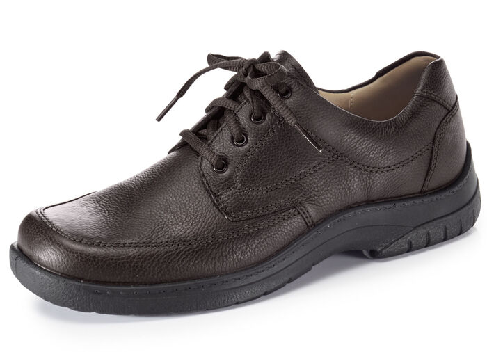 GINO GALANTE, klassieke heren veterschoen, met uitneembaar voetbed MOKKA