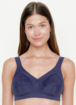 Set van twee bh's met kanten inzetstukken 1X MARINE, 1X WEISS