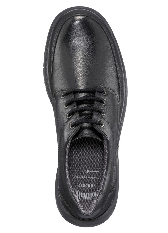 Weerbestendige veterschoen met uitneembaar voetbed ZWART