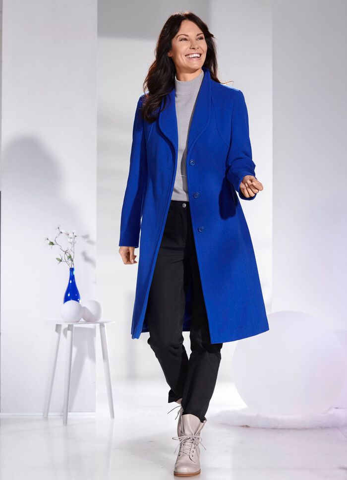 Jas met elegant verborgen knoopsluiting 