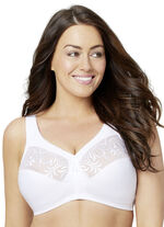 Glamorise steunbh met borduurwerk WIT