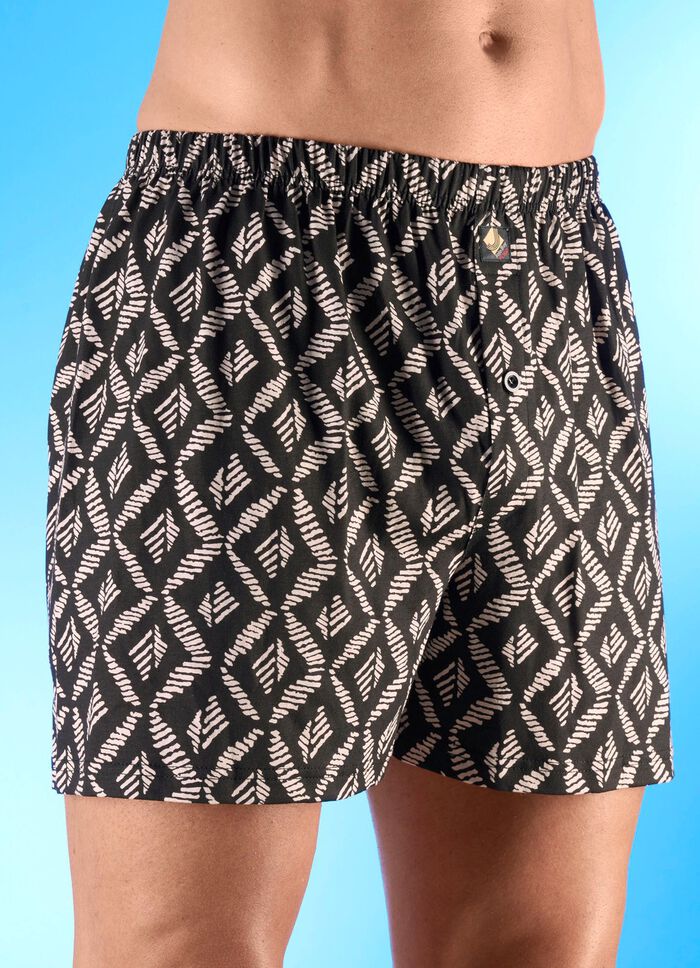 Vierpack boxershorts met knoopsluiting 
