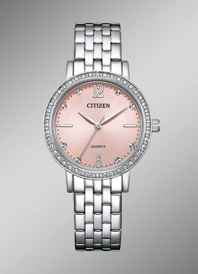 Citizen quartz dameshorloge met roestvrijstalen bandkast 