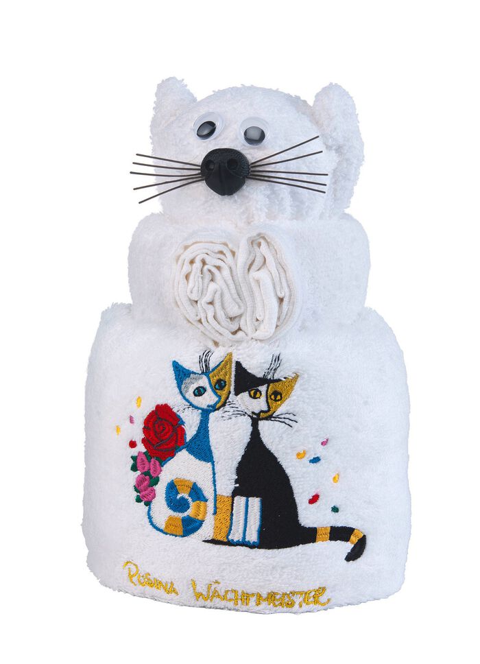 Badstof kat met motief van de kunstenaar Rosina Wachtmeister 