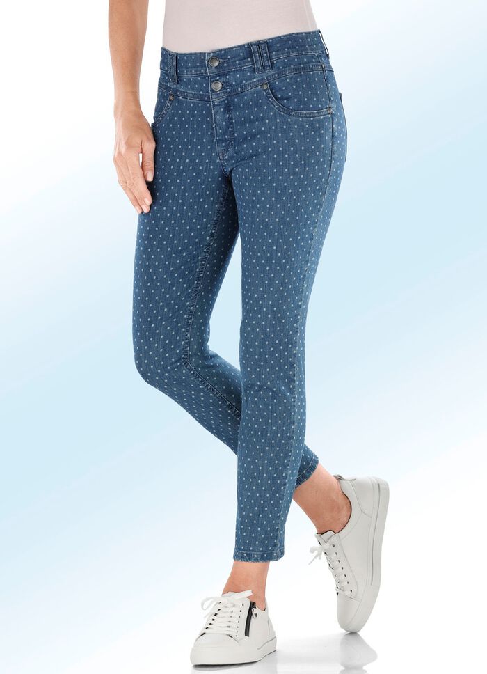 Jeans met een trendy stippendessin 