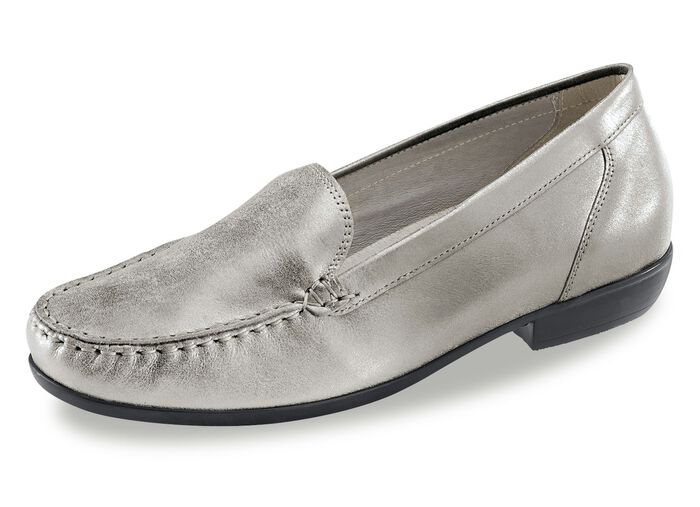 Waldläufer mocassinpantoffels van fijn leer MATZILVER