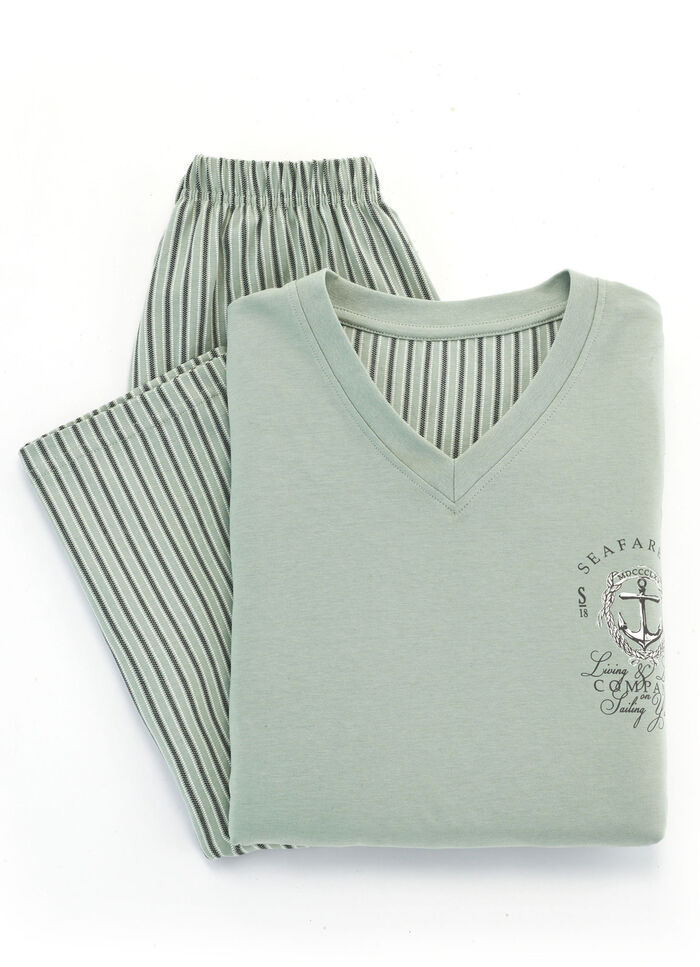 Twee-pack pyjama's met V-hals 