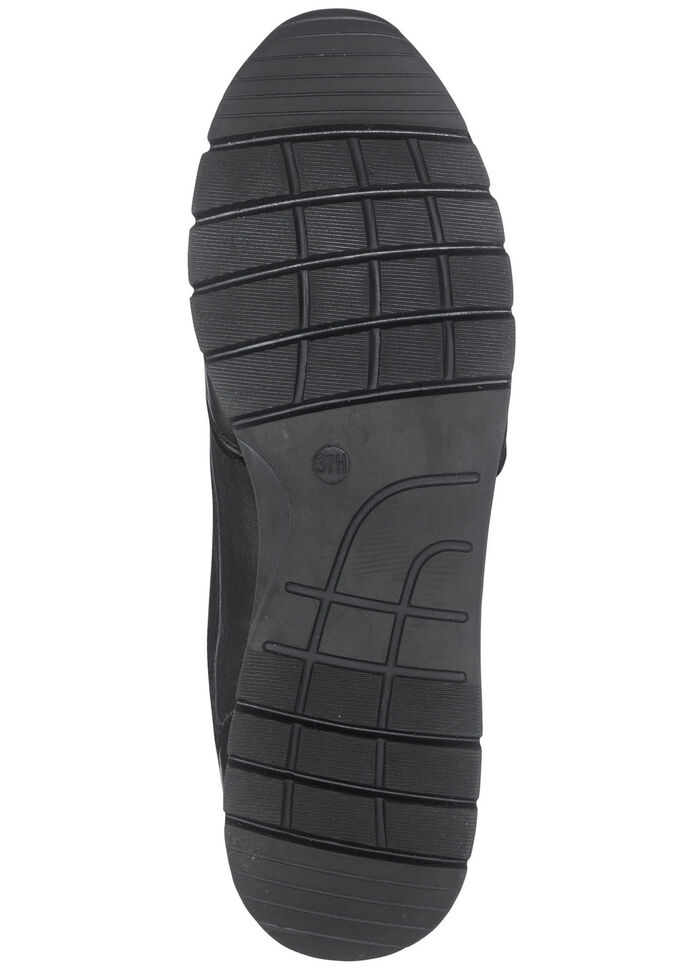 Caprice veterschoen met praktische ritssluiting aan de zijkant ZWART