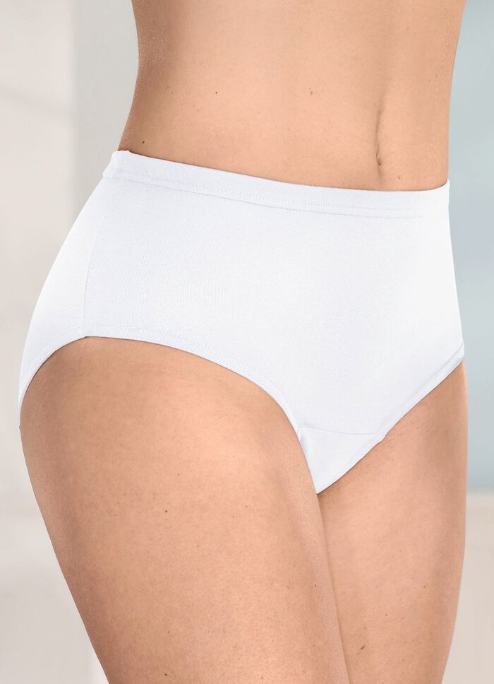 Verpakking van vier slips met elastische tailleband 2X MARINE, 2X WEISS