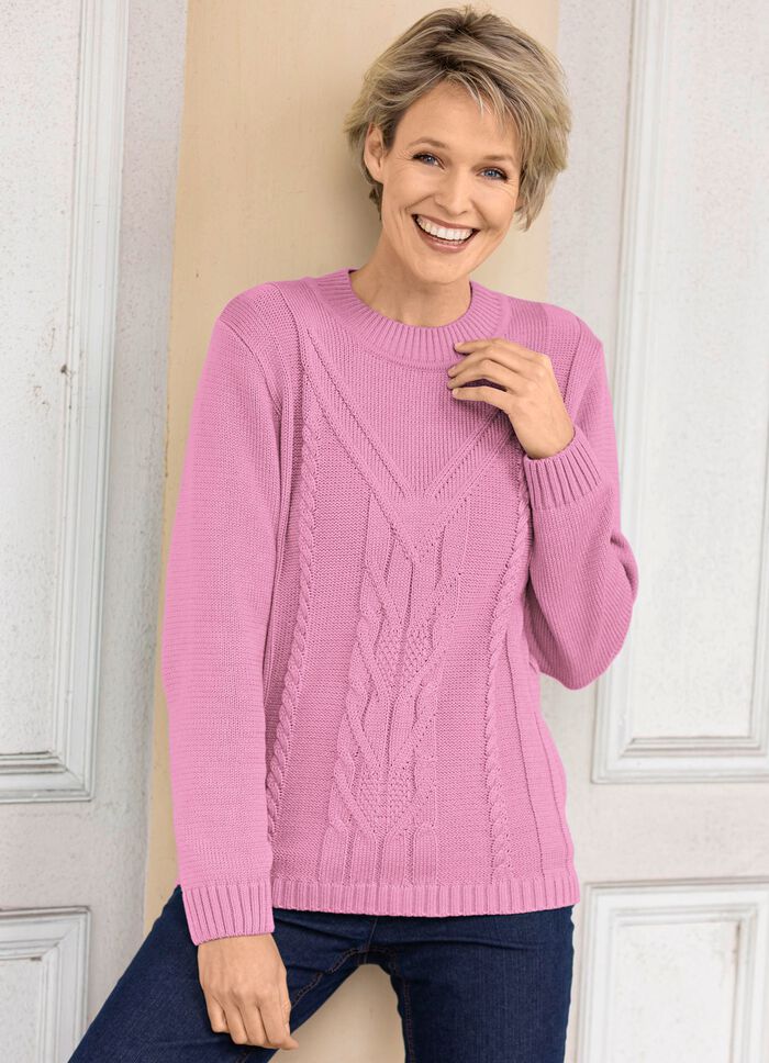 Trui met mix van structuurpatronen 