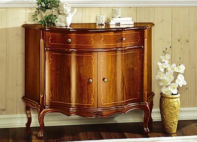 Ladekast met intarsiawerk op de fronten 