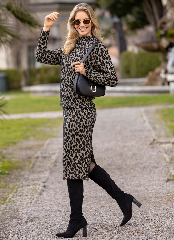 Sweatshirt in gebreide look 