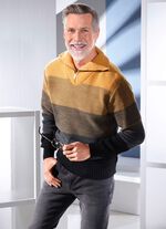 Schipperstrui met korte ritssluiting 