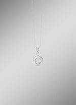 Tijdloze hanger met synthetische zirkonia 