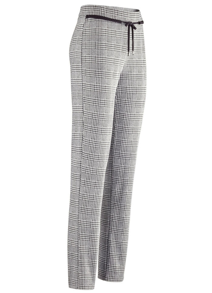 Broek met het nieuwste Glencheck-design ZWART-ECRU