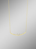 Aantrekkelijke ketting met 11 diamanten 