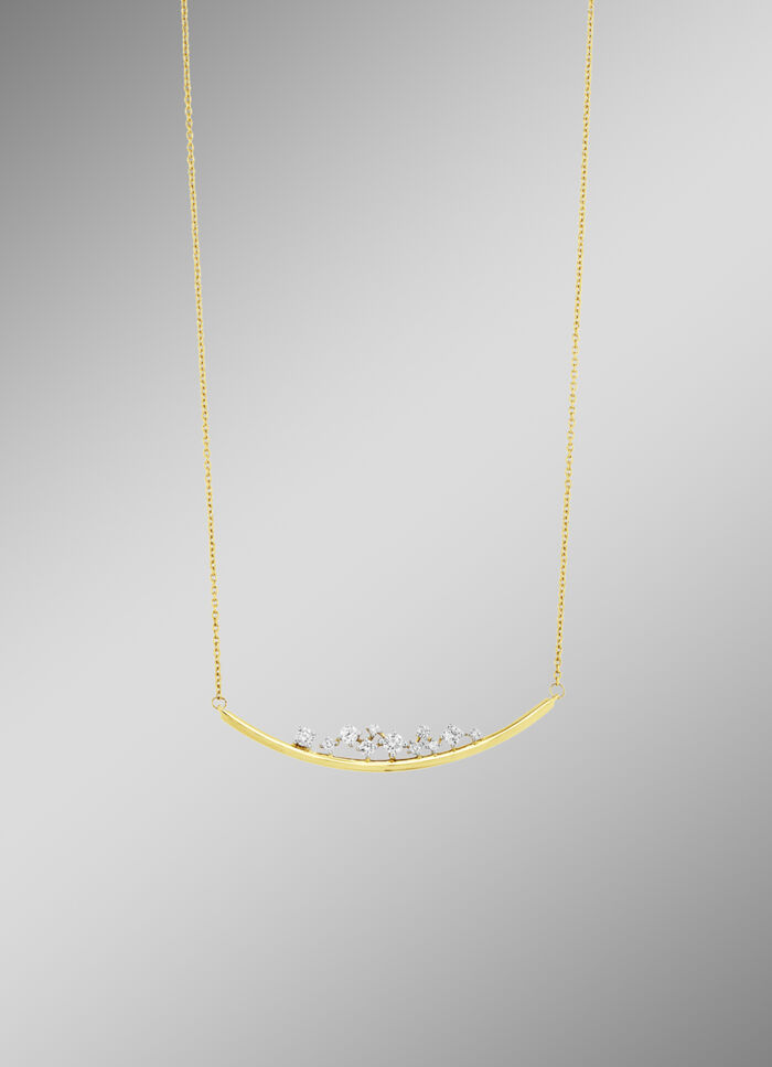 Aantrekkelijke ketting met 11 diamanten 