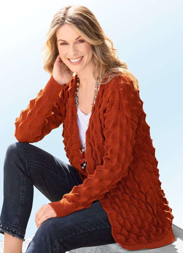 Cardigan met geweldige structuur AARDE