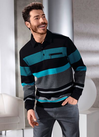 Poloshirt met korte knoopsluiting 