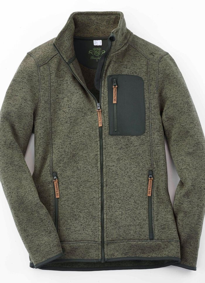 Gebreid fleece kort jack  