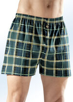 Set van vier boxershorts, geruit en effen 