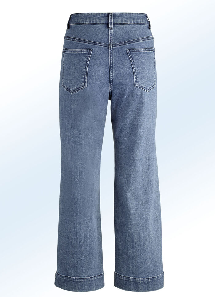 Jeans culottes in 5-pocket model JEANSBLAUW