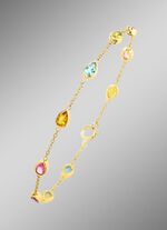 Armband met schitterende, echte edelstenen 