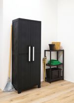 Garage gereedschapskast met houten lamelleneffect 