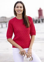 Trui gemaakt van duurzaam gerecycled katoen ROOD