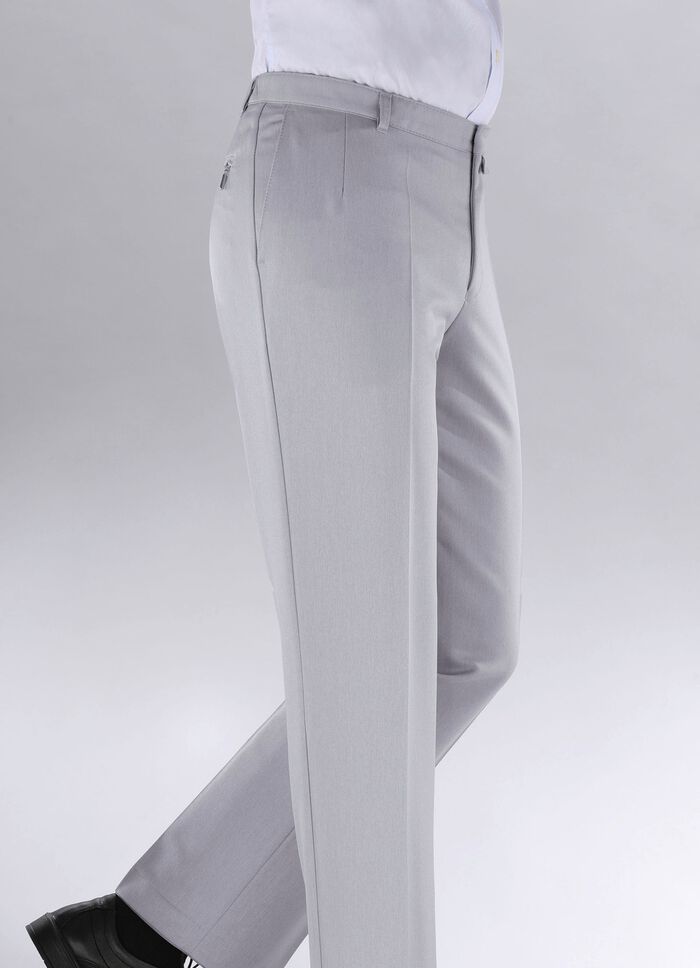 'Klaus Modelle'-broek met lage taille in 4 kleuren LICHTGRIJS GEM&Ecirc;LEERD