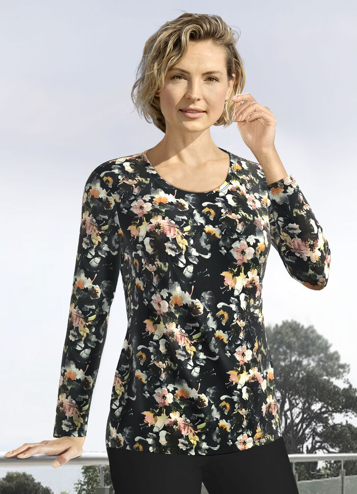 Shirt met all-over design 