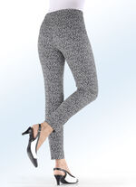 Broek met expressief dessin ZWART-WIT