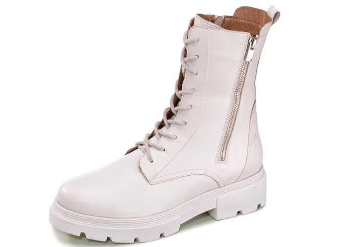 Enkellaarsjes met vetersluiting van Dragonfly BEIGE