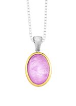 Bicolor hanger met melkachtige kunziet 