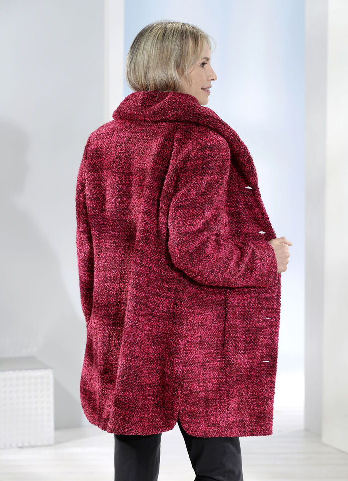 Lange jas met knoopsluiting 