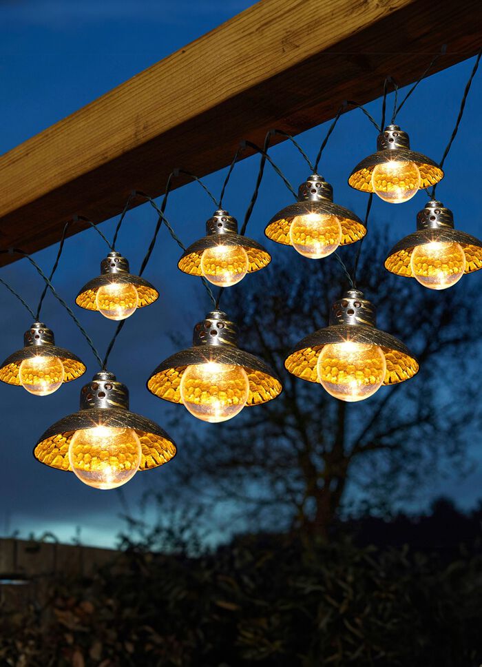 10-snarige lampenkapketting 