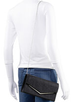 Avondtasje met afneembare ketting ZWART