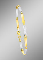 Fijne armband in bicolor 