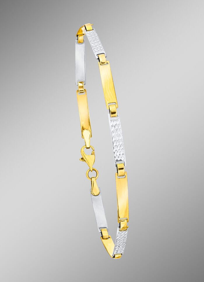 Fijne armband in bicolor 