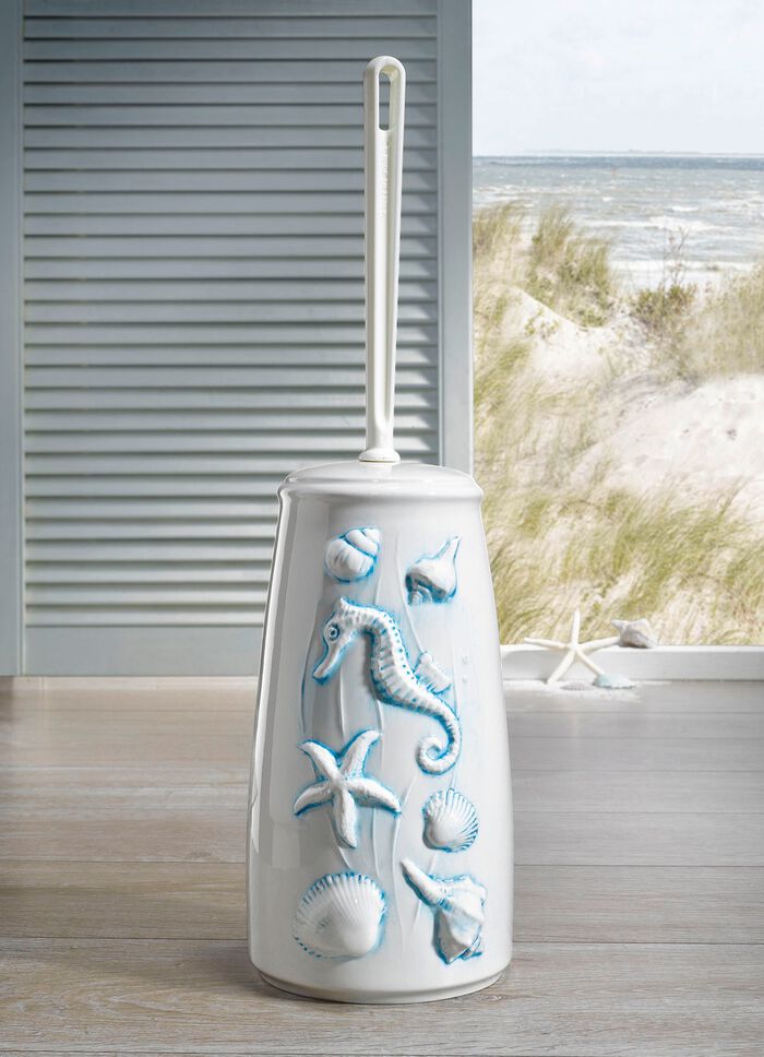 Handgemaakte keramische toiletset CR&Egrave;ME-TURKOOIS