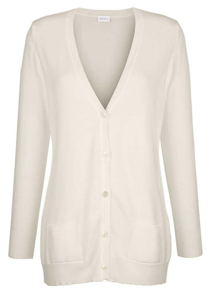Cardigan met modaal NATUR