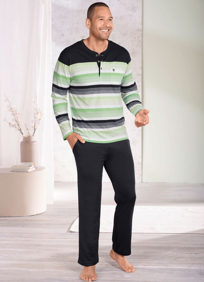 Hajo klimaatcomfort pyjama met knoopsluiting 