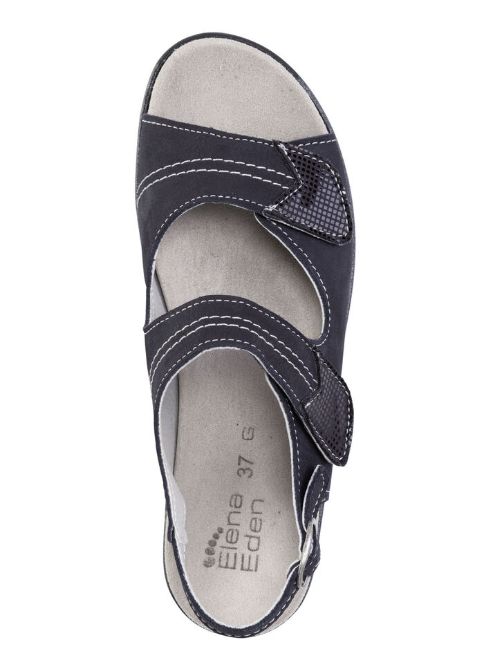 ELENA EDEN, comfortabele damessandalen, breedte G, met uitneembaar voetbed DUNKELBLAU