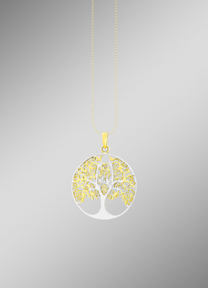 Zilveren levensboom hanger 