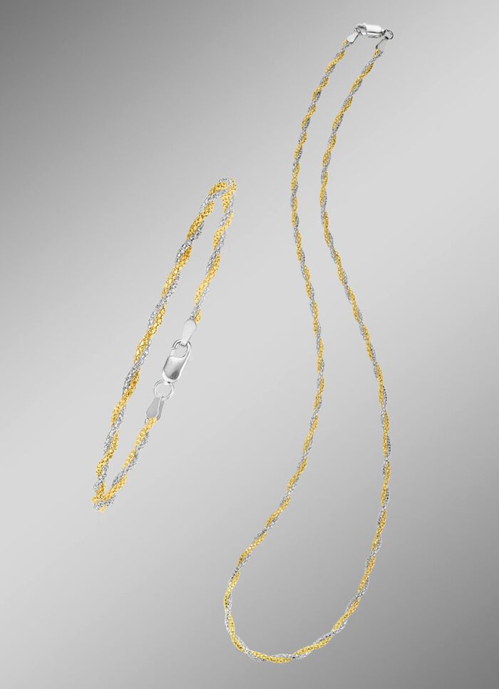 Koord ketting sieradenset, 2 stuks 